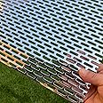 Perforated Metal Sheets 16"x10" 19 Gauge Expanded Metal Mesh Opening Oblong Holes 0.2x0.8inch(About 5x20mm) Perforated Stainless Steel Sheet 304 Stainless Steel Mesh Screen Panel