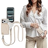 MAGEASY Compatible with iPhone 17 Pro 6.3" Wallet Case with Crossbody Strap - Coin Purse & Card Slot, with Leather Crossbody Lanyard, 16ft Ultimate Drop Protection | Pouch (Rose)