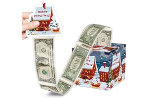 GUAWUBIANG Christmas Money Box for Cash Gift, Merry Christmas Money Pull Box, Surprise Box Gift for Women Men, Funny Money Holder Gift for Cash with Pull Out Card, Christmas Party Decorations