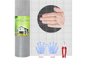 Thinkahead Hardware Cloth 1/4 inch 36 X 50 ft 23 Gauge, Galvanized Wire Mesh Roll, Welded Wire Fencing, Hardware Cloth for Chicken Coop Wire, Rabbit Cage Wire