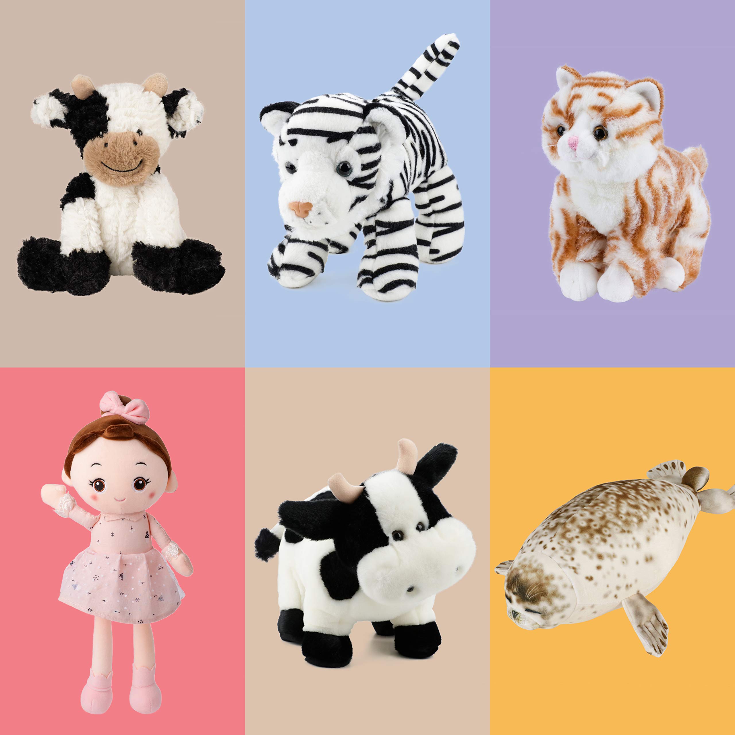 Hopearl Kuschelige Kuh Aus Weichem Plüsch - Niedliche Milchkuh Als Kuscheliges Geschenk Für Jungen, Mädchen & Kinder (22,9 cm) 9
