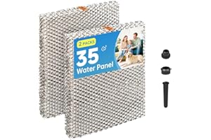 Pleatedfold P110-3545 35 Humidifier Vapor Water Panel Filter Pad Replacement Compatible with Wick HUMCASBP2312 HUMCASBP2412 HUMCCSBP2212 HUMCCSBP2312 HUMBALBP2417 HUMBBLFP1318 HCWP3-18 2-Pack