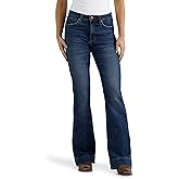 Wrangler Women's Retro High Rise Bailey Bootcut Dark Wash Trouser Jeans Sara