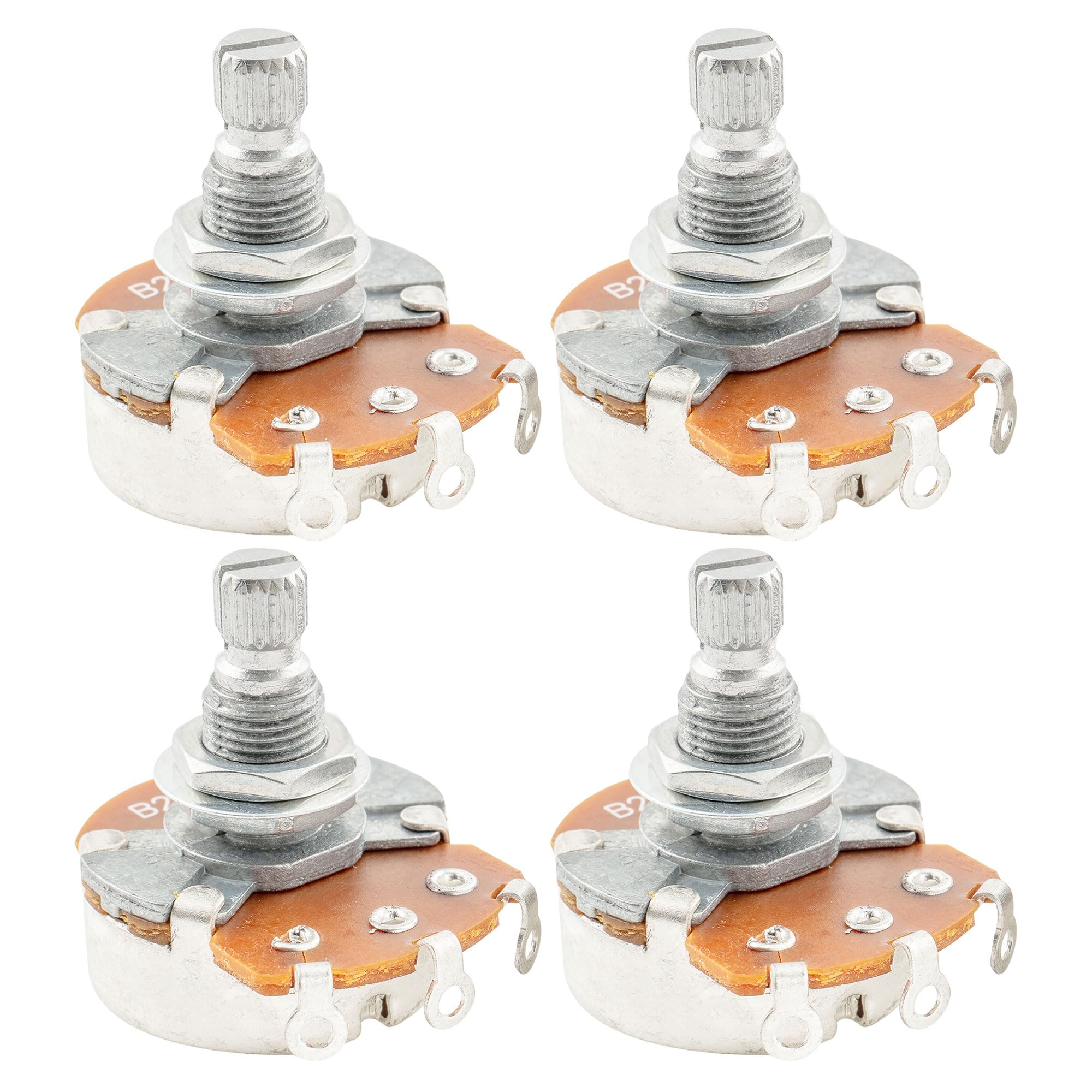 Alpha B250K Pots Metric Split Standard Shaft 9.5mm Linear Taper Potentiometers for Electric Guitar Bass (Set of 4) โ image 1