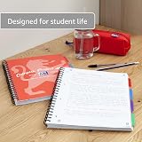 Oxford Campus A4 Project Notebook with Dividers 200 Pages Optik Paper+ Red view 4