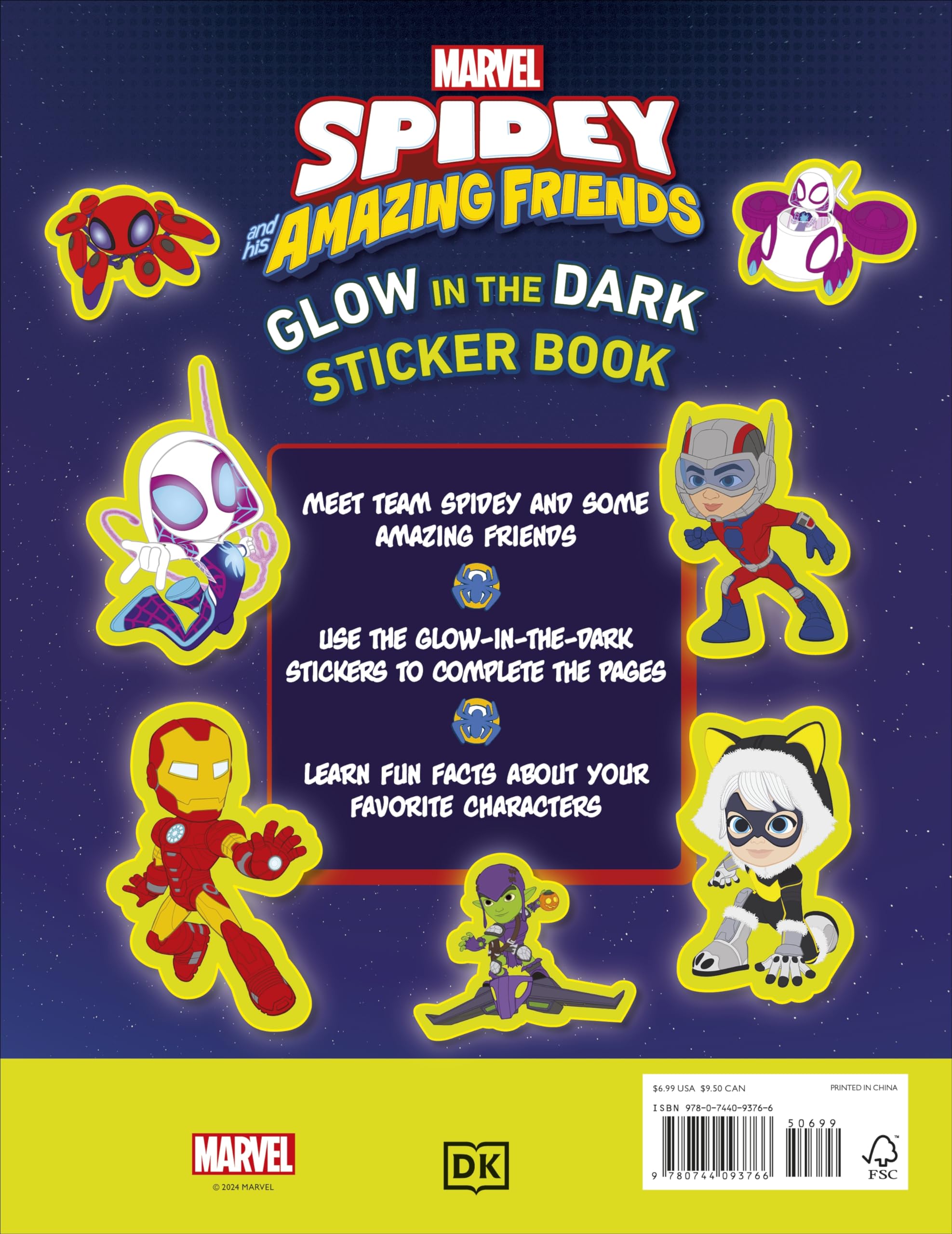 Marvel Spidey and His Amazing Friends Glow in the Dark Sticker Book: With More Than 100 Stickers (Disney Junior: Marvel Spidey and His Amazing Friends) Marvel Spidey and His Amazing Friends Glow in the Dark Sticker Book: With More Than 100 Stickers (Disney Junior: Marvel Spidey and His Amazing Friends) Marvel Spidey and His Amazing Friends Glow in the Dark Sticker Book: With More Than 100 Stickers