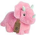 Aurora® Eco-Friendly Eco Nation™ Trix Triceratops Stuffed Animal - Environmental Consciousness - Recycled Materials - Pink 8 Inches