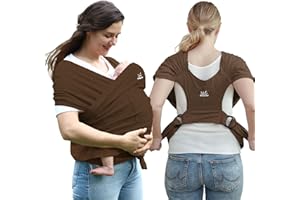 MOMTORY Baby Wraps Carrier, Baby Carrier Newborn to Toddler Newborn Carrier Breathable and Hands Free Baby Sling, Adjustable Infant Carriers Baby Carriers(brown)