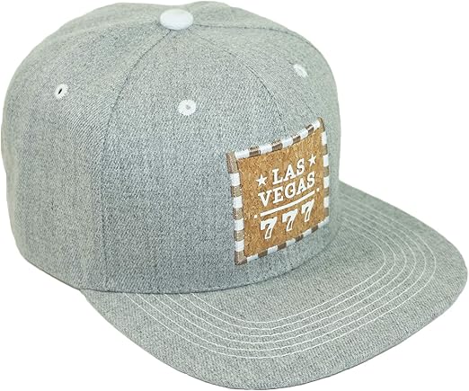 Las Vegas Embroidery Snapback Hat Adjustable 777 Baseball Cap (Gray) at