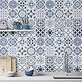Timeet Blue Wallpaper Glossy Surface Thicken Waterproof Contact Paper Decorative Self Adhesive Film Peel and Stick Wallpaper Decorative Wall Paper for Countertop Shelf Drawers Liner 17.7"x78.7"