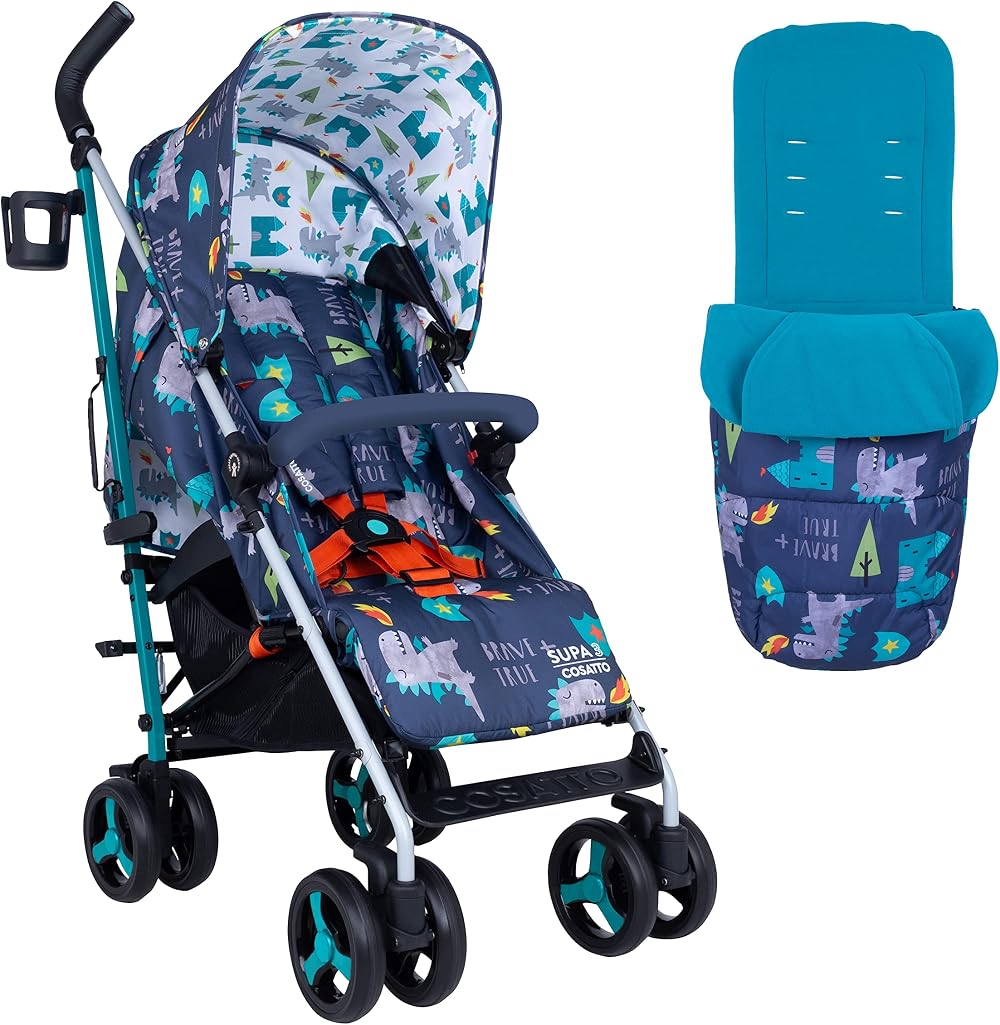 Cosatto Supa 3 Pushchair Lightweight Stroller Birth to 25 kg Dragon Kingdom