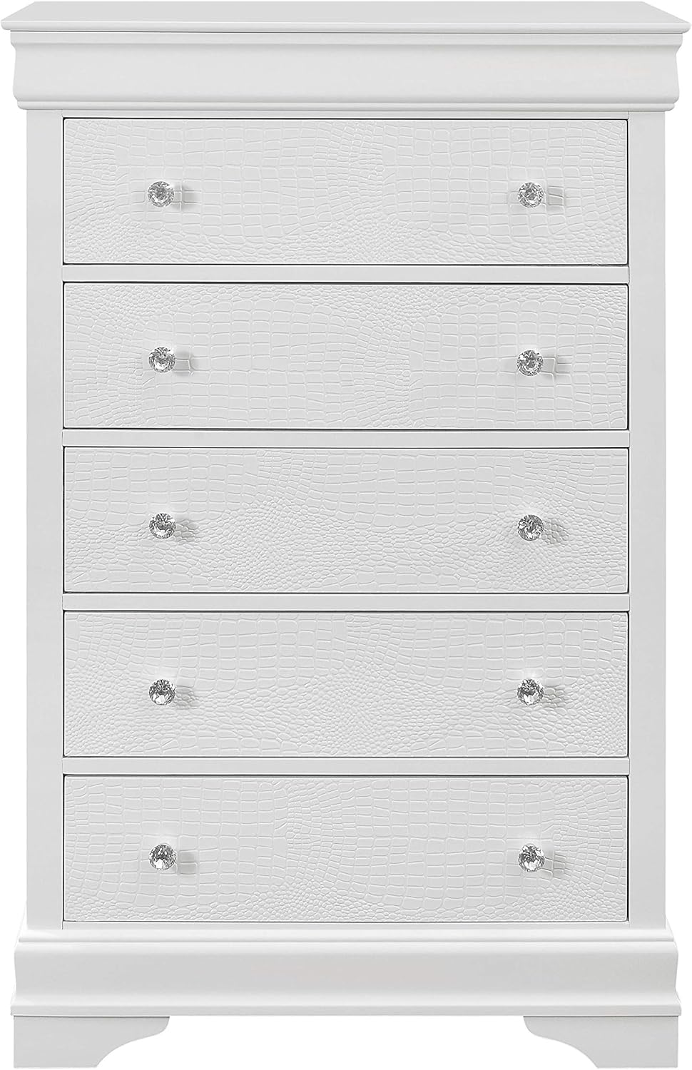 Amazon Com Global Furniture Usa Pompei Chest In Metallic White