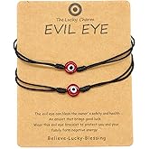 Jasimkiss Adjustable Red Black String Blue Evil Eye Bracelets for Women Men Handmade Charm Lucky Bracelets