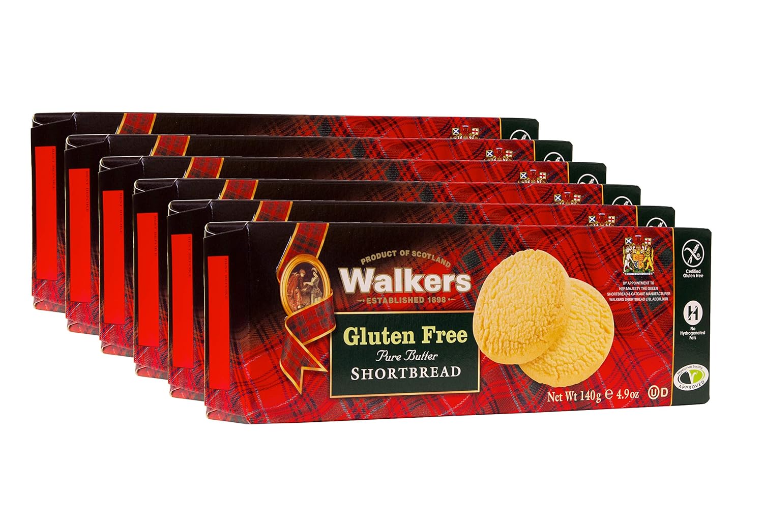 Walkers Shortbread GlutenFree Shortbread, Rounds, 4.9 Ounce (Pack of 6