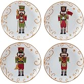 Certified International Holiday Magic Nutcracker 9" Dessert/Salad Plates, Set of 4