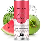 100 Coconuts Watermelon Pure Coconut-100% Pure Coconut Water - Low Calorie All-Natural Drink with Electrolytes - Naturally Sweet, no preservatives- Non-GMO, 11 fl oz, Pack of 12 (Pure Coconut Water)