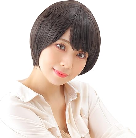Amazon Party City マニッシュショート ウィッグ カツラ コスプレ ブラウニーブラック 黒髪 Wiggy Rich おもちゃ おもちゃ
