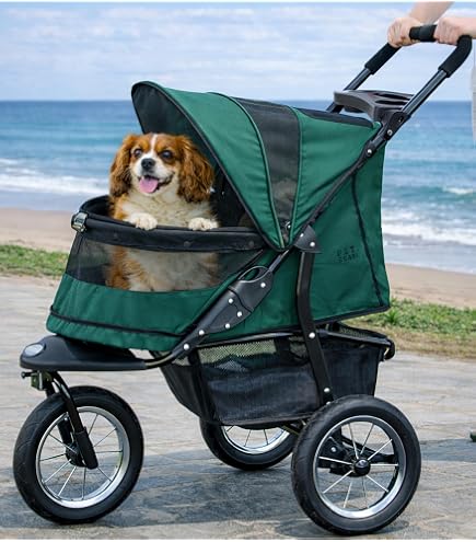 Amazon.com : Pet Gear No-Zip Double Pet Stroller, Berry