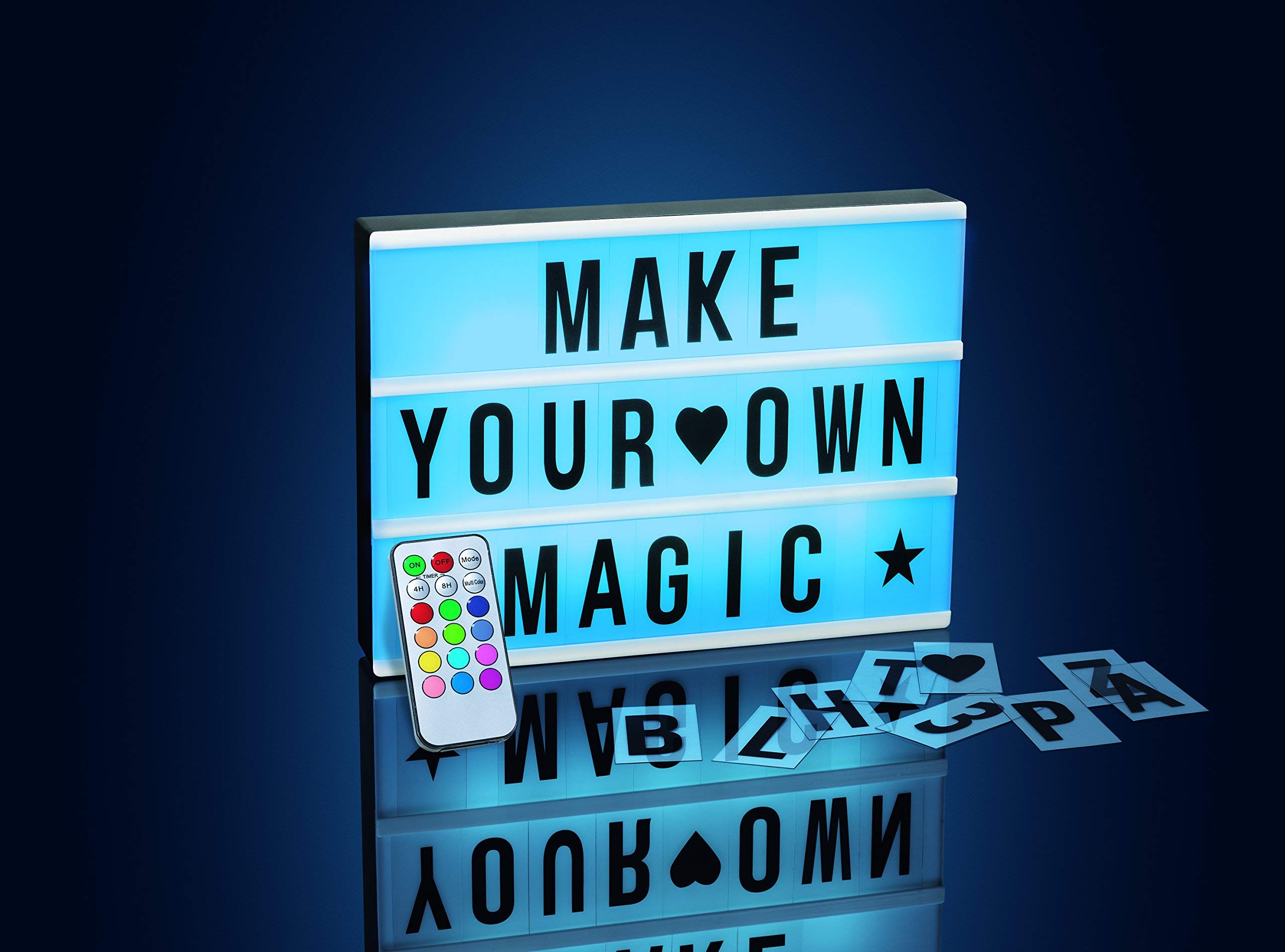 Easymaxx 03505 LED light bulb with color change box - 173 letters with special characters and symbols - Batteries, USB connector