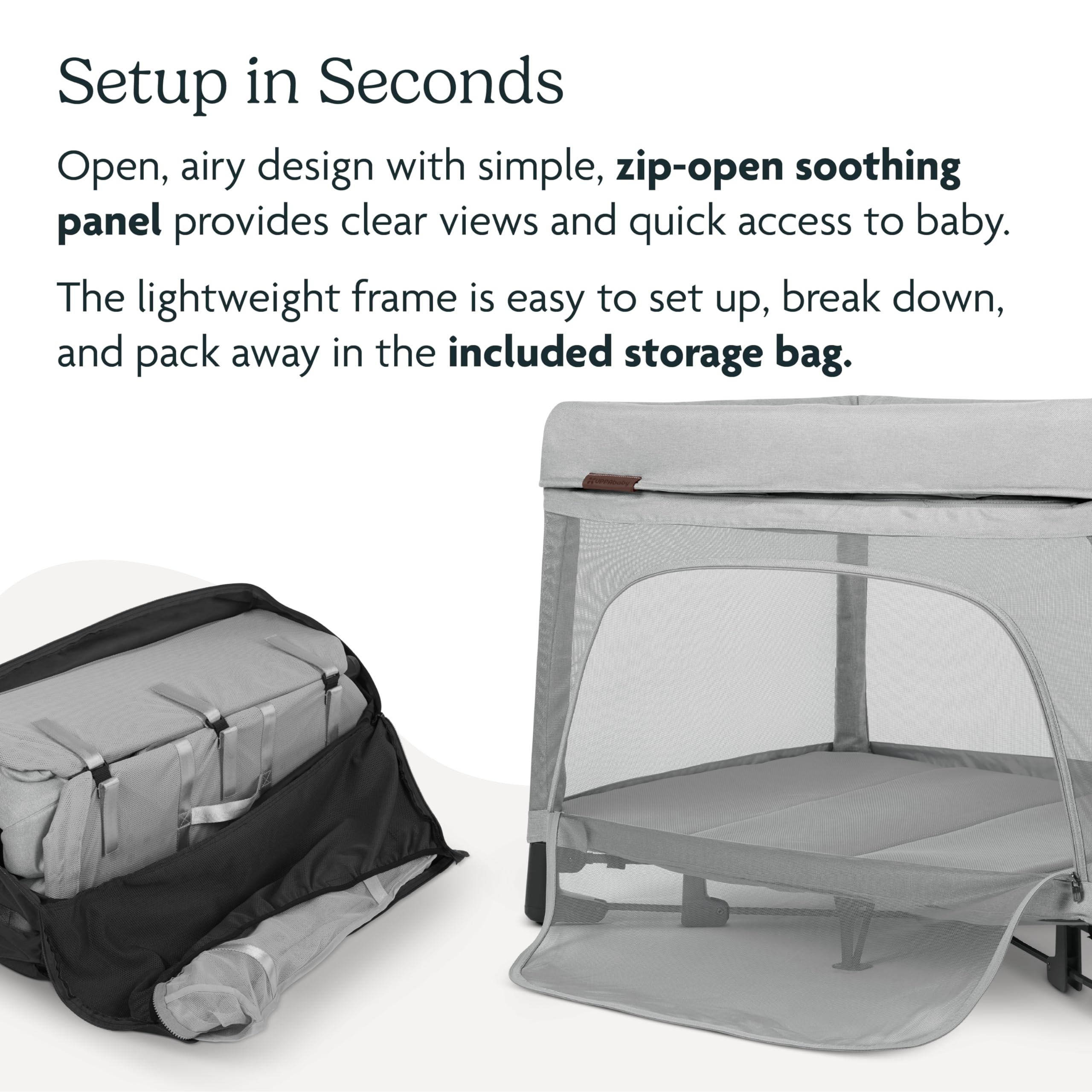 UPPAbaby Remi Playard | Deluxe 3-in-1 Portable Playard, Bedside Bassinet + Travel Crib| Mesh Bassinet, Mattress, Organic Cotton Mattress Cover + Storage Bag Included | Charlie (Sand Mélange)
