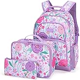 mommore Kids Backpack for Boys Girls 4-8 Kindergarten Elementary School Backpack with Lunch Box - 15” H Fit Folder