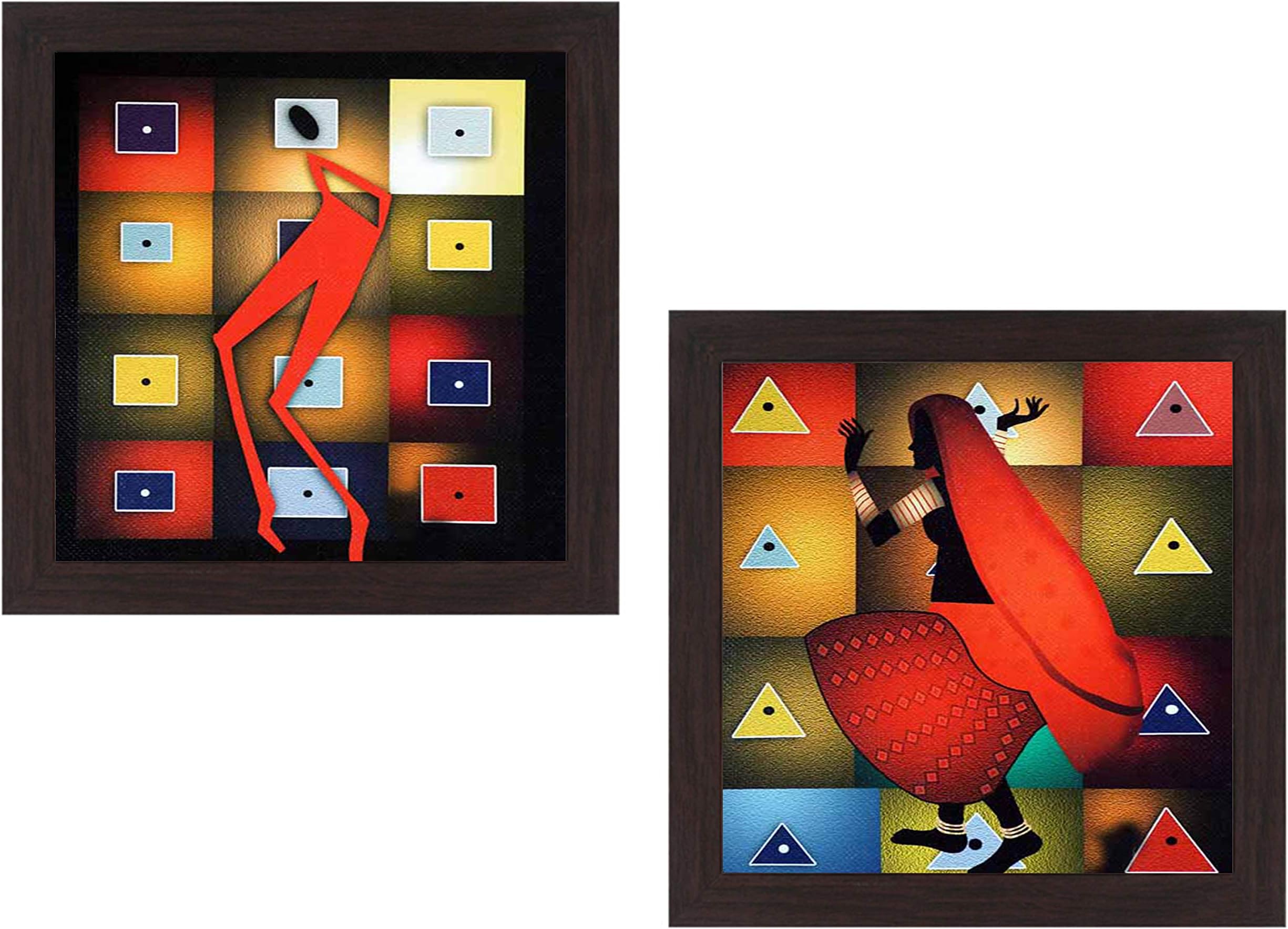 Wens 'Colourful Hues' Wall Hanging Painting (MDF, 35 cm x 71 cm x 2.5 cm)