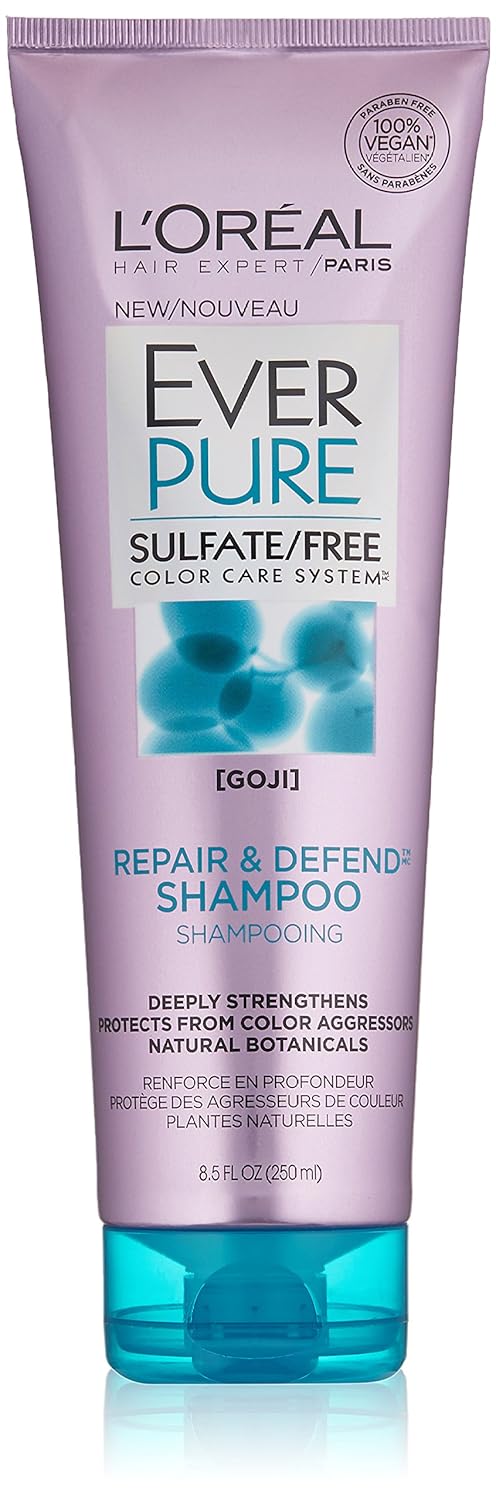 L'Or&eacute;al Paris EverPure Sulfate Free Repair & Defend Shampoo with Goji, 8.5 Fl. Oz