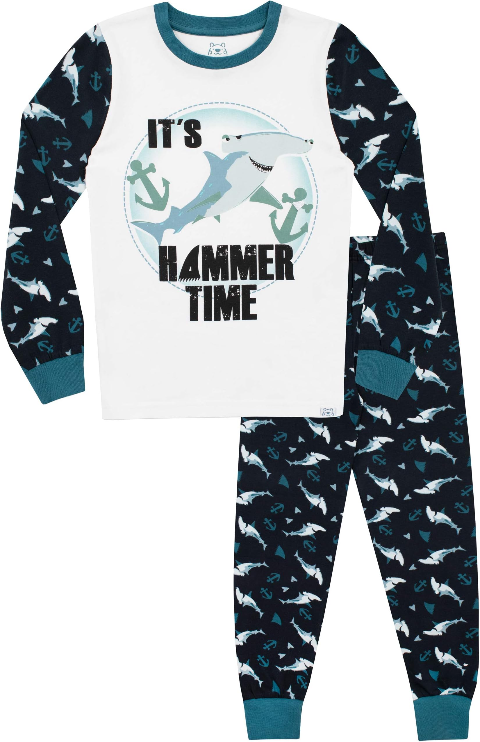 Harry BearBoys Shark Pyjamas Snuggle Fit