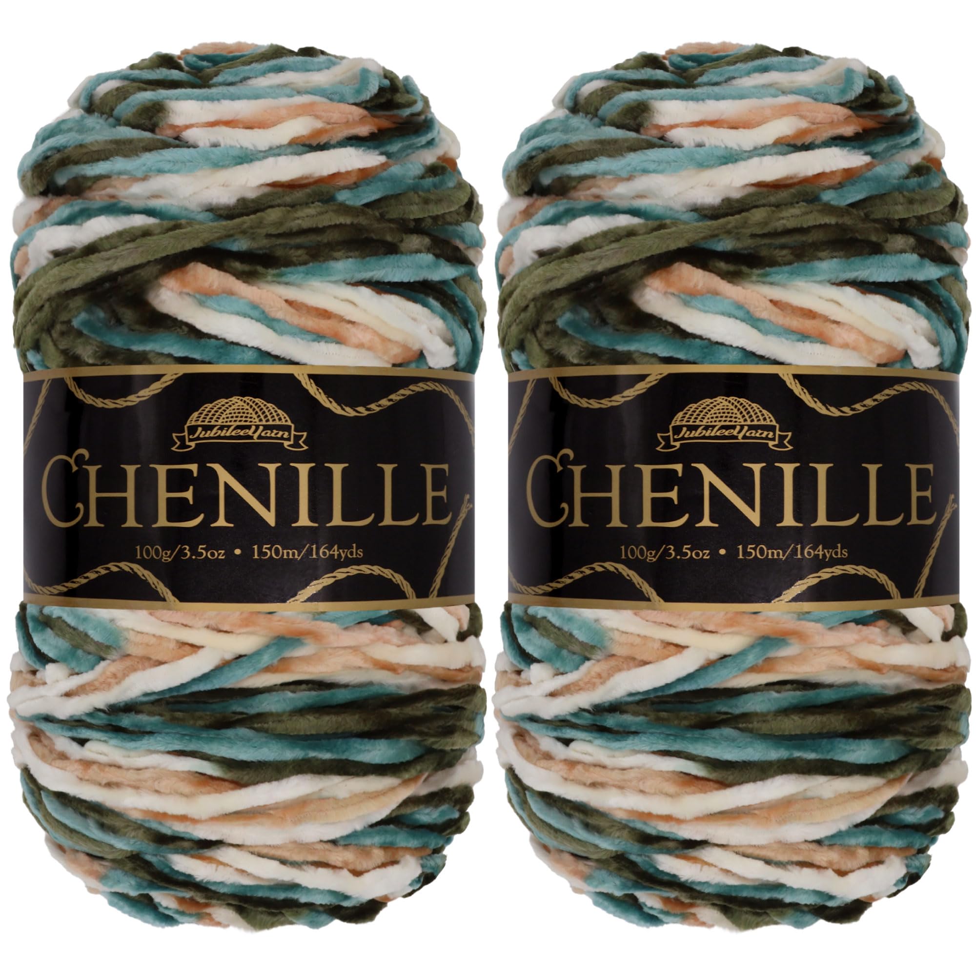 JubileeYarn Chenille Yarn - Worsted Weight - 100g/Skein - Arcadia - 2 Skeins — image 1