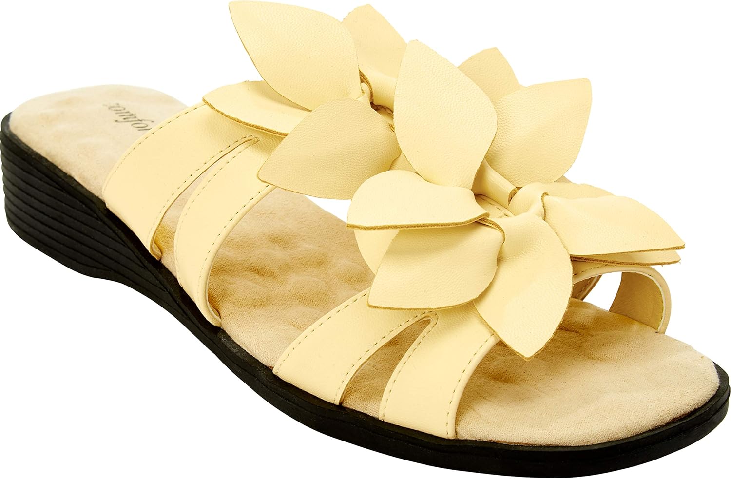 yellow wide width sandals