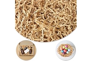 Darfukei Shredded Paper For Gift Baskets, 8oz Crinkle Paper, Kraft Crinkle Paper Filler, Crinkle Cut Paper Shred For Birthdays, Weddings,Boxes Bags, Basket Filler,Anniversaries,Gift Wrapping