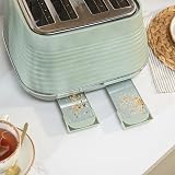Salter Ripple Sage Toaster & Kettle Set 4-Slice 1630W 3kW Auto Shut-Off view 8