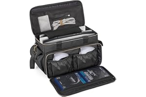 Trunab Gaming Console Travel Bag Compatible with PS5/PS4/Xbox One, Shoulder Storage Bag with Multiple Pockets for 15.6” Lapto