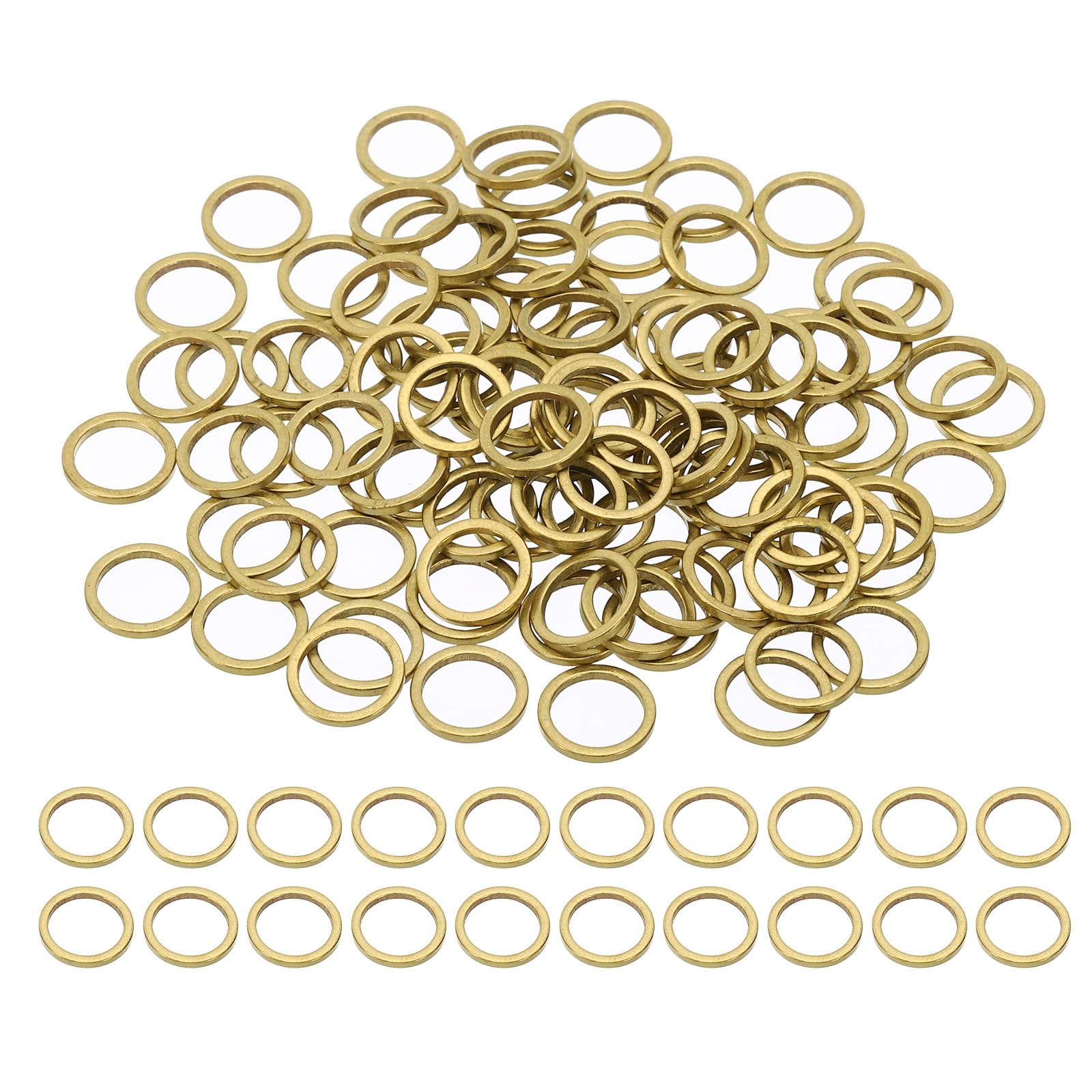 PATIKIL 8mm OD x 6mm ID Earring Beading Hoop, 100Pcs Copper Round Solid Copper Beading Finding Rings Loops for Jewelry Making Necklaces Earring Keychains Craft DIY, Copper