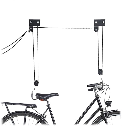 Amazon Com Relaxdays Bicycle Ceiling Mount 45 Kg Capacity Hooks