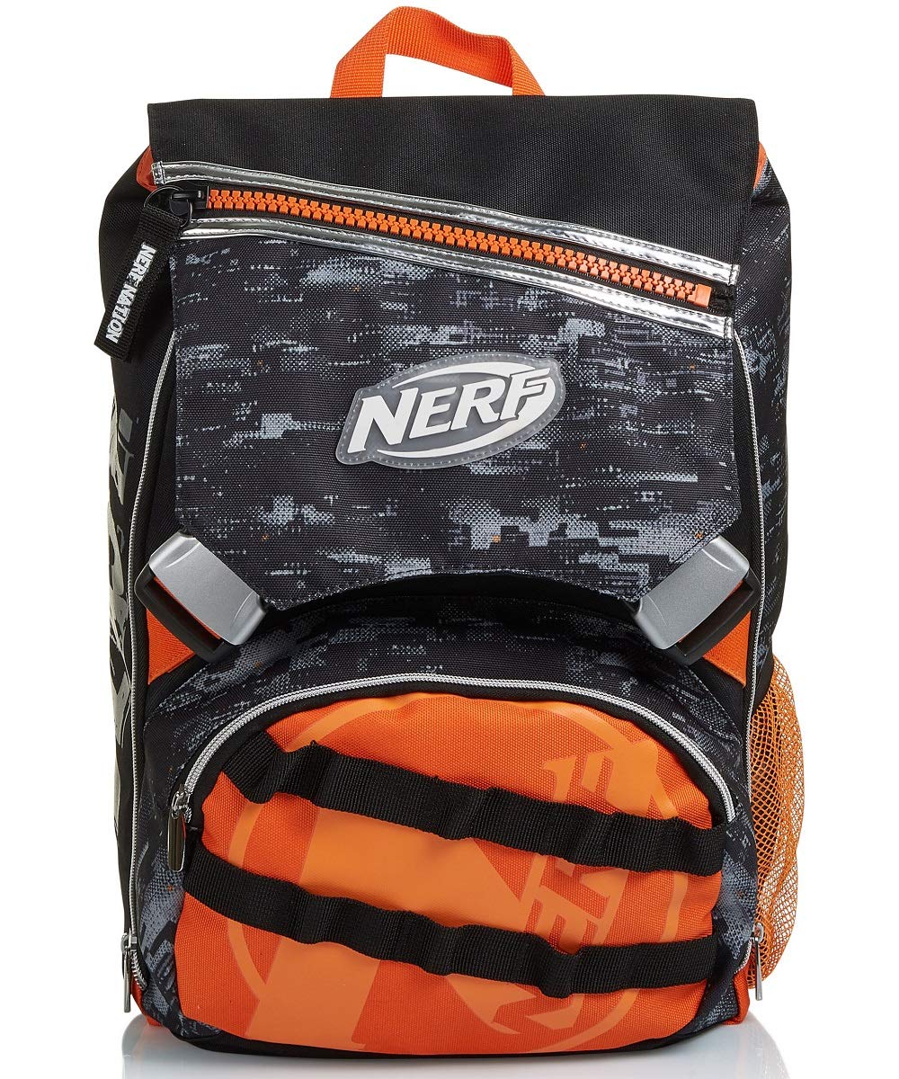 Seven Zaino Estensibile Big Nerf, Nerf Nation Unica, Nero e Arancione, Scuole Elementari e Medie