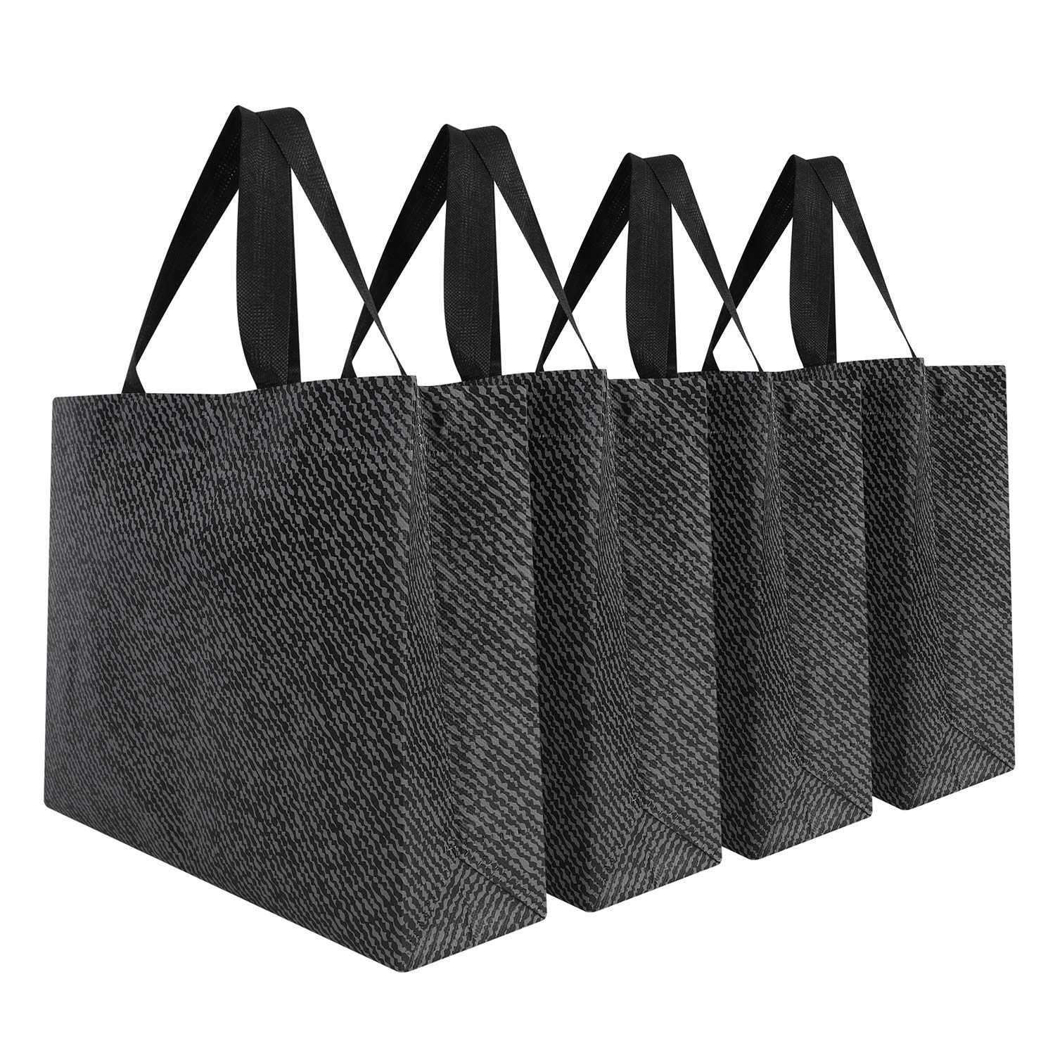 10Pack No Woven Gift Bag Tote Bag Reusable Grocery Bag Shopping Bag Party Bag Treat Bags Heavy Duty Large Carrier Bag for Food Clothes Shoes Boutique Bag Merchandise Retail Bag