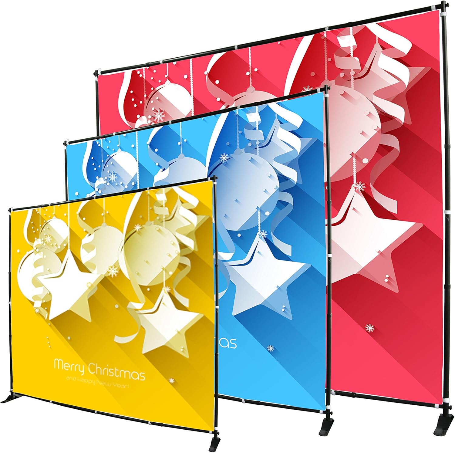 Display Factory USA 8' Telescopic Photography Banner Stand Step and Repeat Display Adjustable Backdrop Wall Trade Show Background Stand