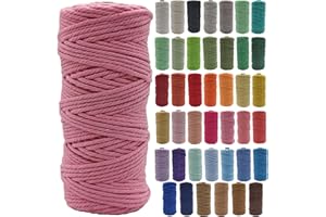 GUEEPN 328 Feet 3mm Cotton Butchers String Twine,100% Cotton Kitchen Twine String for Gift Wrapping Gardening Kitchen Butcher