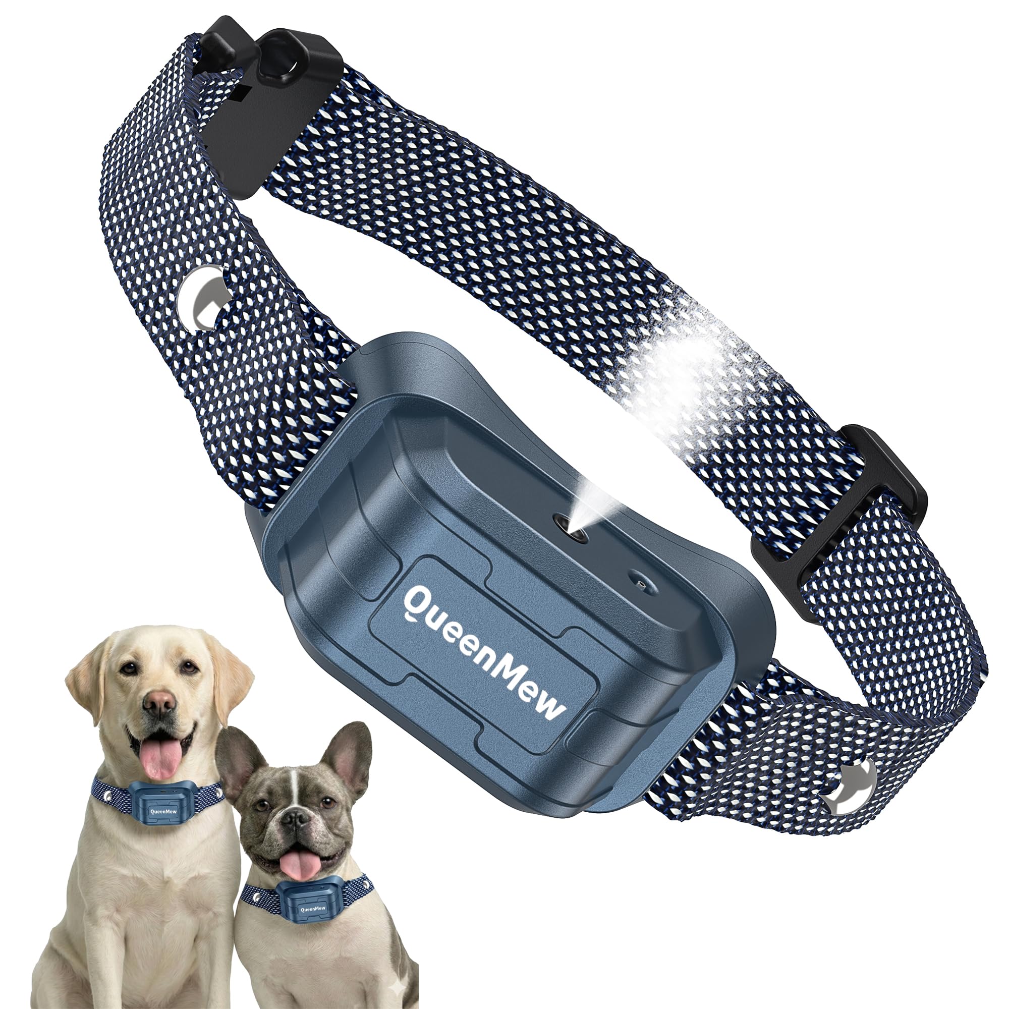 Photo 1 of ****COLLSR BUT NO BATTERY***Bark Collar, Dog Bark Collar for Large Medium Small Dogs, Citronella Dog Bark Collar with Adjustable Spray & Sensitivity, Rechargeable Anti-Bark Collar for Dogs with Safe, 2 Collar Straps(Blue)