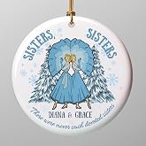 Personalized White Christmas Sisters Ceramic Ornament with Names, Sisters Gift, Devoted Sister Keepsake 2025