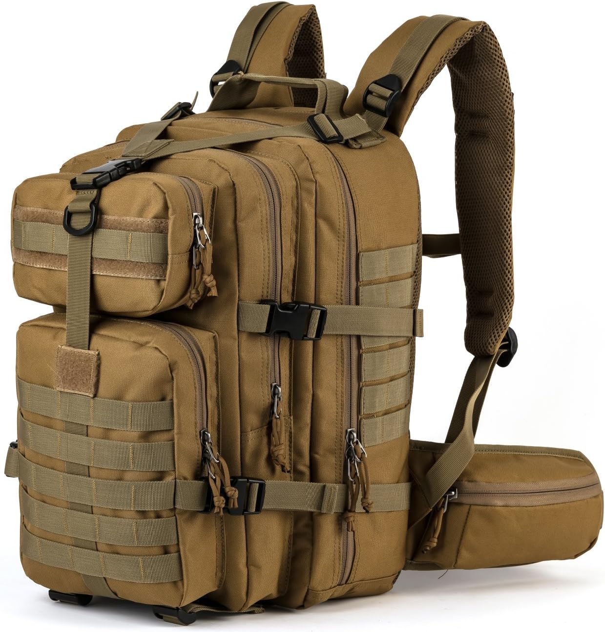 SHARKMOUTH Military Tactical Backpack 3 Day Small Assault Pack MOLLE Rucksack Survival Outdoor School Daypack for Camping Hiking Hunting Climbing Travel Trekking 33L