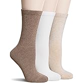 Eocom Women Socks Thin Cotton Bootie Socks Women Above Ankle Crew Socks 3 Pairs