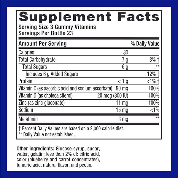 ZICAM SLEEP + IMMUNE SUPPORT. ZINC, GUMMY SUPPLEMENT, BLACKBERRY LAVENDER FLAVOR, VITAMIN C AND VITAMIN D, 3MG MELATONIN PER SERVING, 70 COUNT