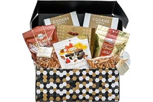 PETER & PAUL'S GIFTS Gourmet Snacks Gift Basket with a Selection of Delectable Cookies, Candy, and Snacks