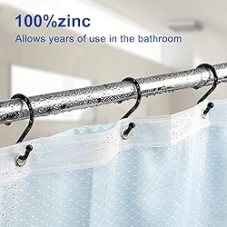 BellRhein Shower Curtain Hooks, Metal Shower Hooks