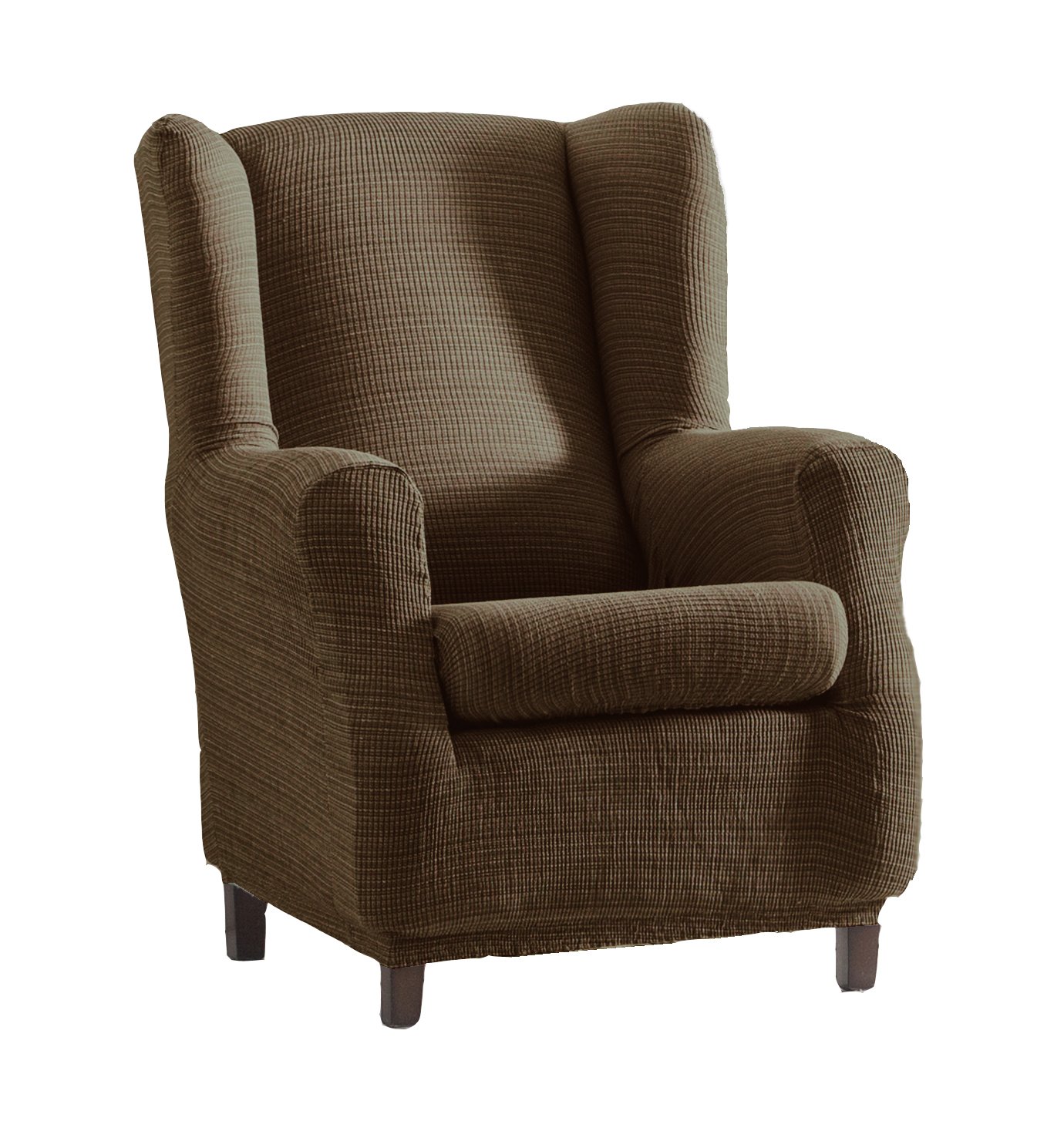 Eysa Aquiles Elastic Wing Chair Colour 07-Brown, Polyester-Cotton, brown, 37 x 29 x 5 cm