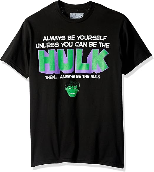 Amazon Co Jp Marvel メンズ Be Yourself Be The Incredible Hulk Tシャツ 服 ファッション小物