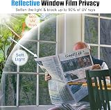Homein One Way Window Film 90x200cm Privacy Mirror Silver Anti Glare view 3