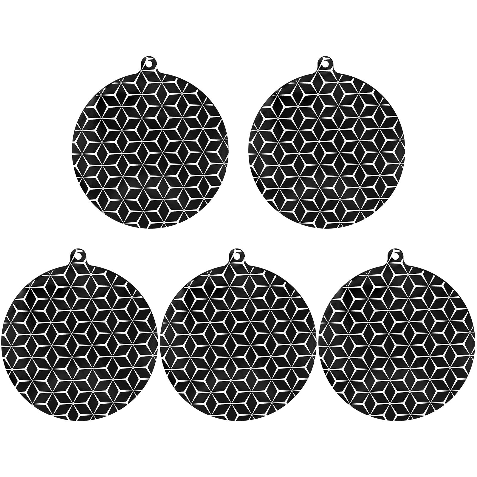 5 PCS Induction Hob Protector, Induction Hob Cover Mat, Hob Covers for Induction Hob Anti-Slip Mat Silicone Pad Scratch Protector Cover Heat Insulated Mat (20 cm, Black)